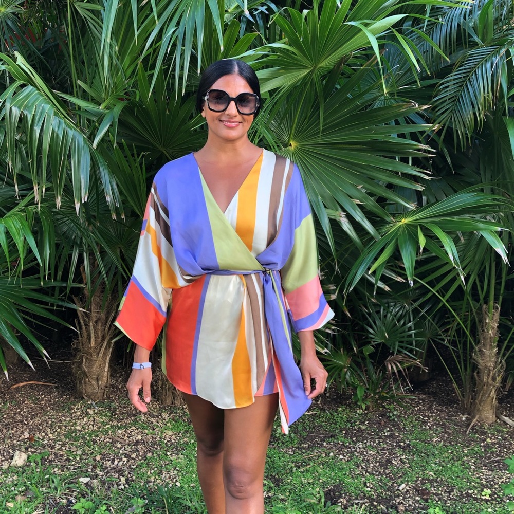 Zara Colorful Wrapped Romper size Small
